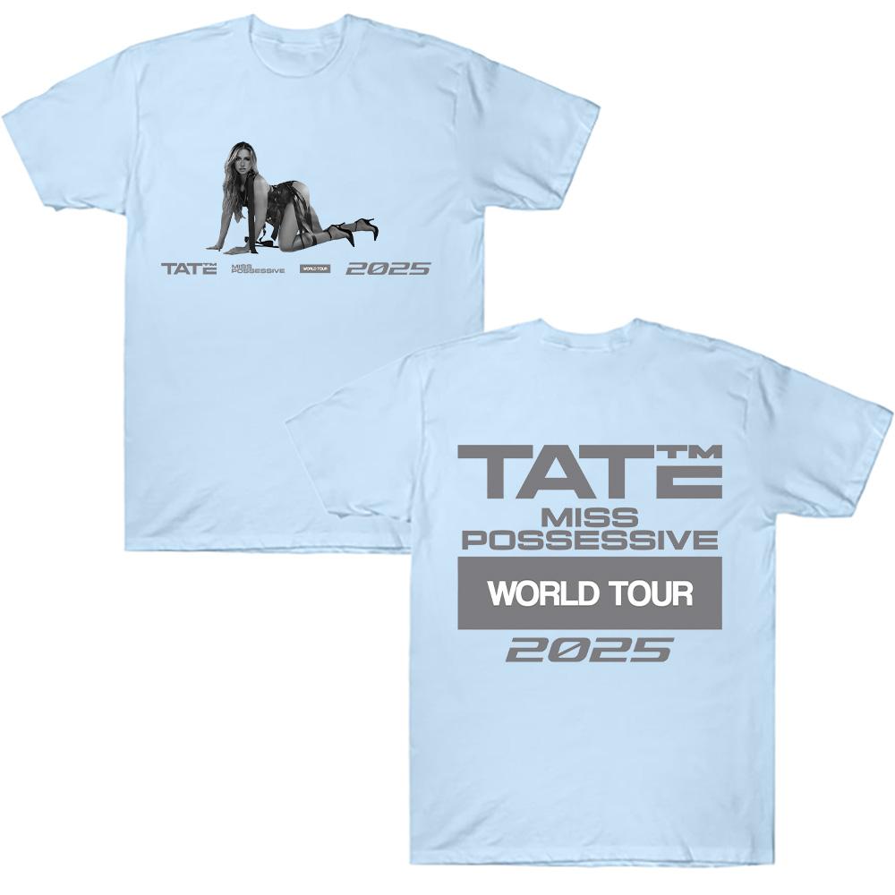 Tate McRae Miss Possessive 2025 World Tour Tee Men Women Clothes Cotton Short Sleeve T-shirts Summer T Shirt Y2K Tops Fans Gift