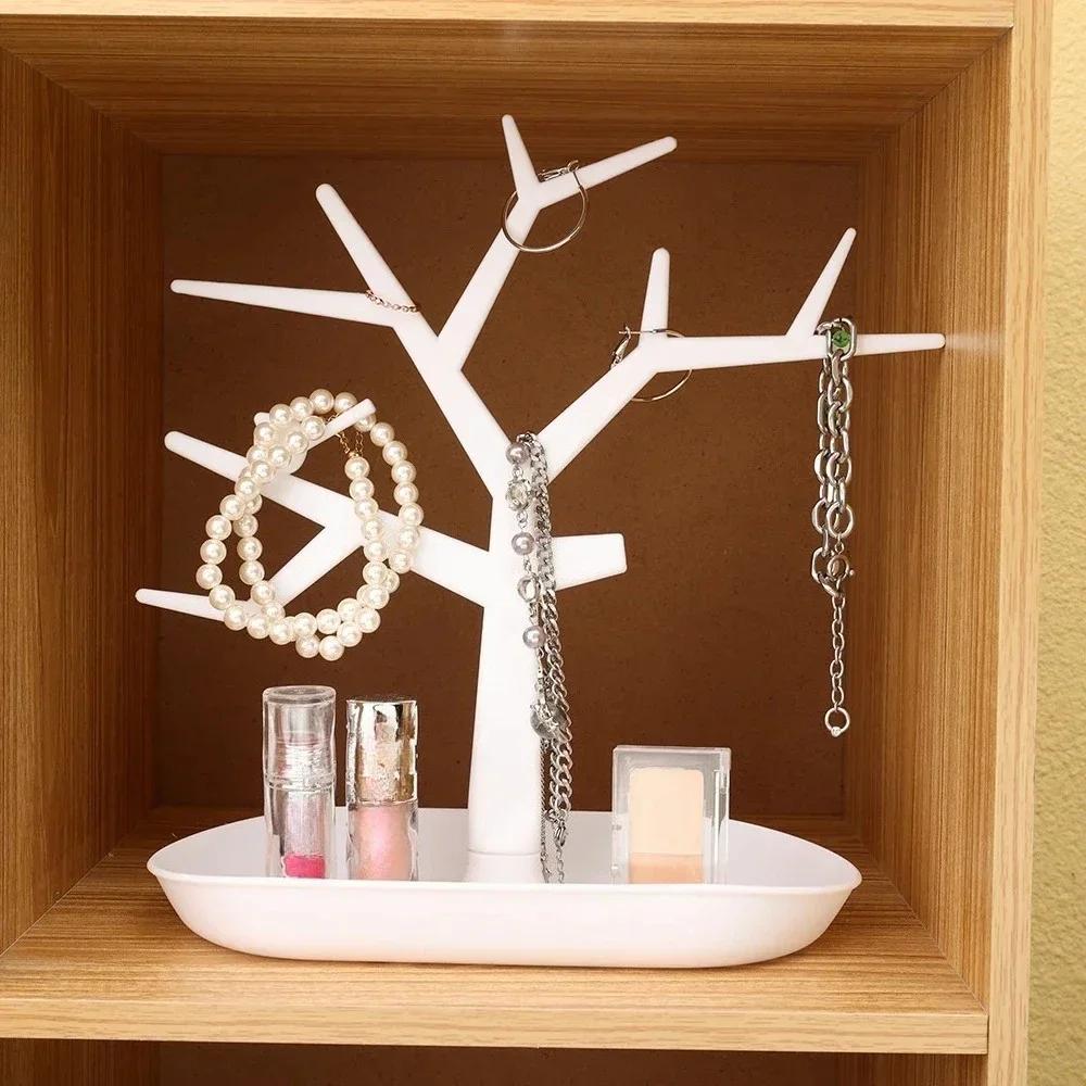 2025 New Plastic Jewelry Bird Tree Display Stand Holder Fashion Organizer Tower for Earring Necklace Ring Bracelet Rack