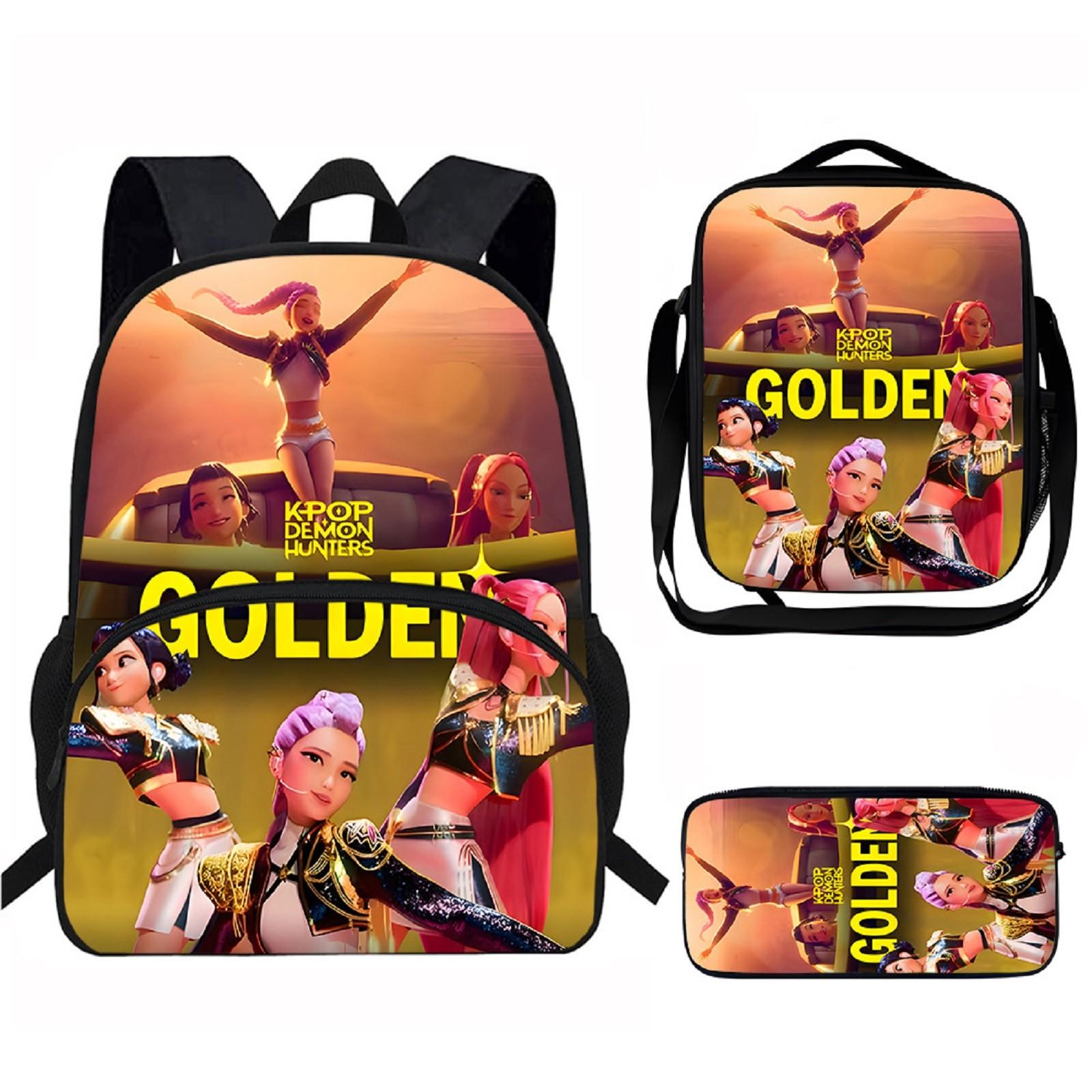 

Набор из трех предметов: мультяшный рюкзак для начальной школы и сопутствующий рюкзак One Size