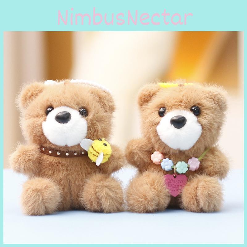 Cute Stuffed Bear Plush Toy With Soft Velvet Fur Keychain For Girls Gift Idea
