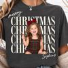 Individuelles Familien-Vintage-Foto Comfort Colors Weihnachts-T-Shirt, Personalisiertes passendes T-Shirt mit Familiennamen, Feiertagsparty-Outfit 2026