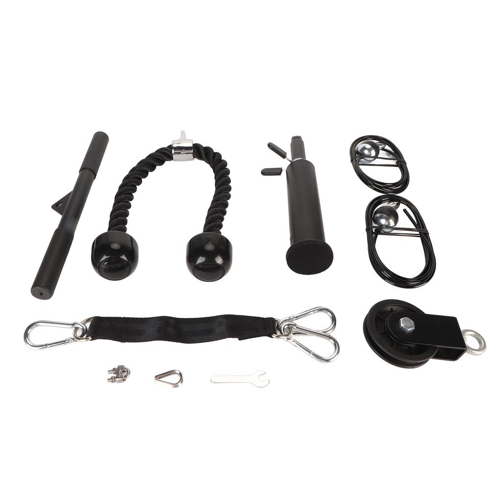 Pull Down Pulley Fitness System Iron Plastic Multiple Part Workouts Tricep Workout Pulley System for Home Gym