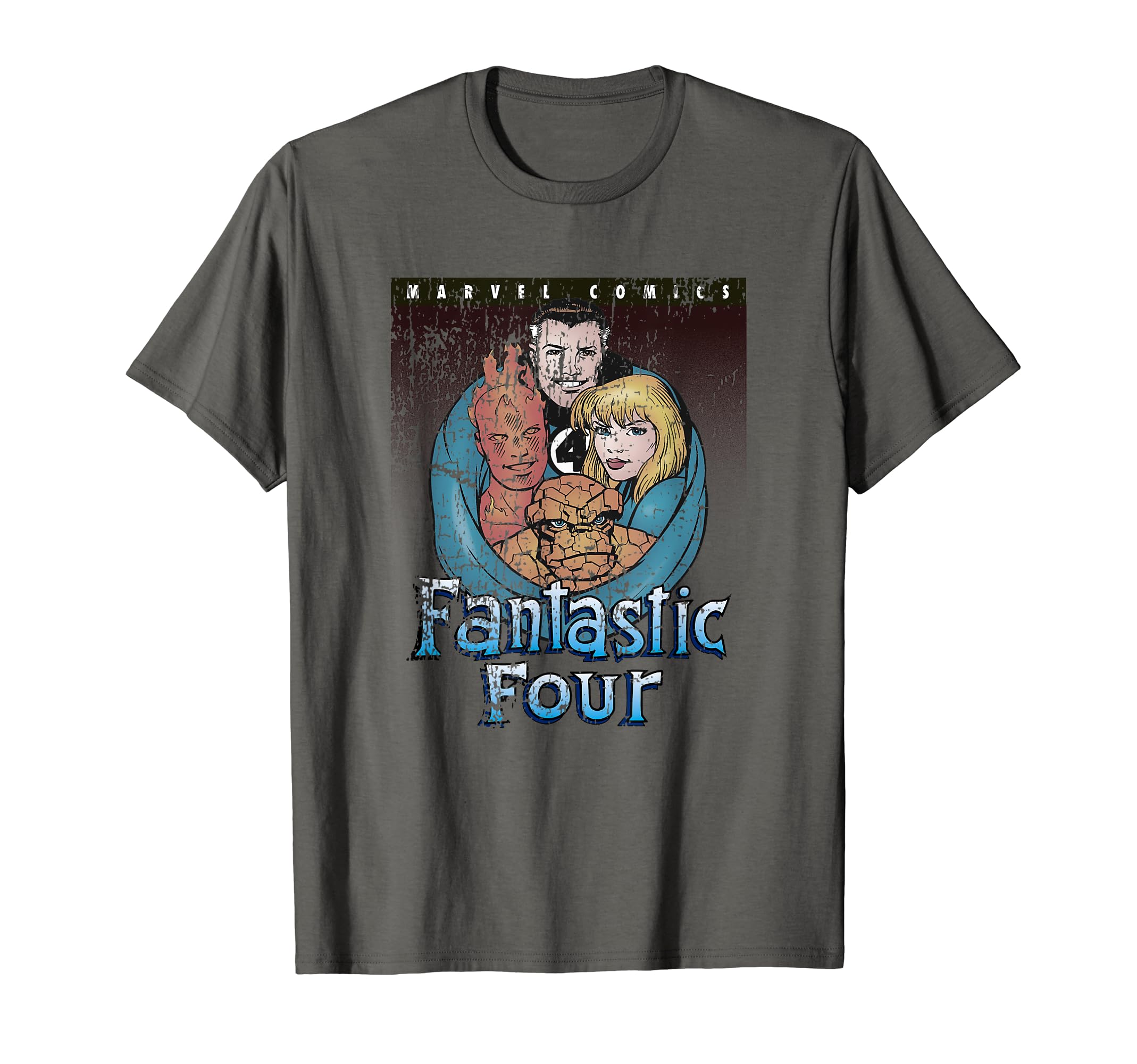 

Marvel Fantastic Four Family Group Hug Antique Portrait T-Shirt