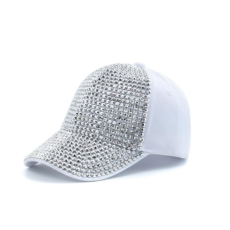 Sunshade new Korean trendy full diamond baseball cap neutral wind foreign trade rhinestone adult wide-brimmed hat