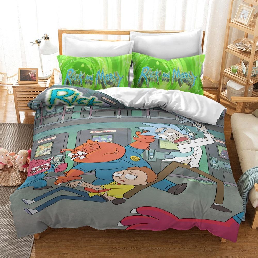 Bedding Kit Rick Morty Ii Series Size Three-Piece Quilt Cover