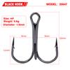 1000pcs/set Fishing Hooks 2/4/6/8/10# High Carbon Steel Treble Hook Set Fishing Tackle Fishing Equipment Soft Lure Holder Pesca