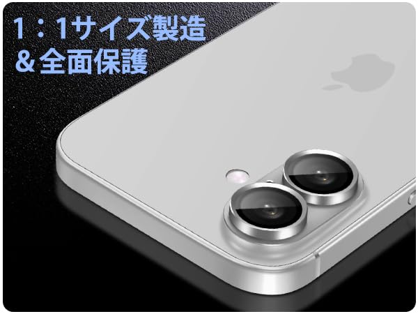 OAproda iPhone Camera Cover Lens Protection Alloy Integrated Tempered Glass 9H Shockproof Black Edge AR Coating Overexposure Prevention Camera