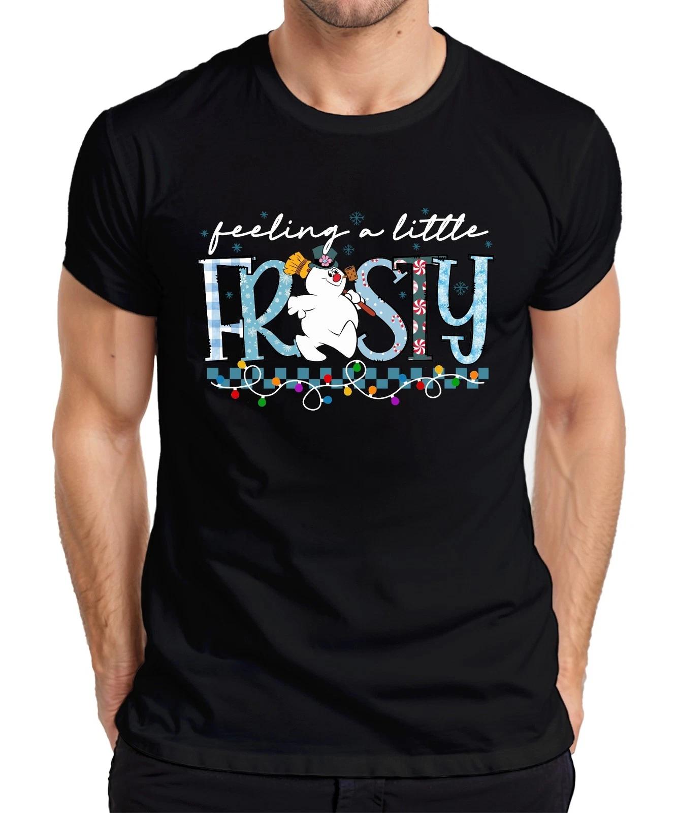 Feeling A Little Frosty Snowman Weihnachten Lustig Geschenk Herren T-Shirt XL