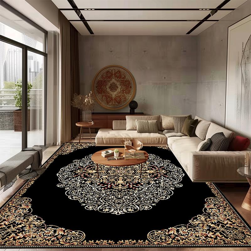 Persian Carpet Large Area Living Room Decoration Home Mat Comfortable Soft Bedroom Bedside Rug Non-slip Washable Lounge Rug