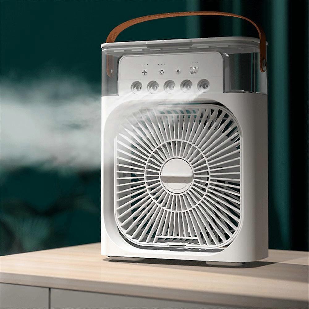 New 3 In 1 Fan AIr Conditioner Household Mini Air Cooler LED Night Light Portable Humidifier Air Adjustment Fan Office Home Fan