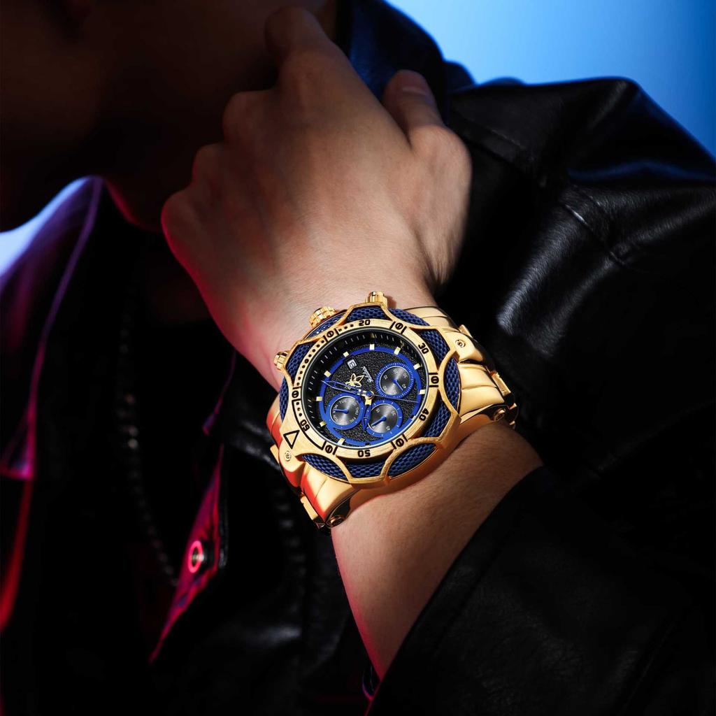 Yalalusi Oversized Dial Three-Hand Men'S Watch High-End Watch Independent Station Model