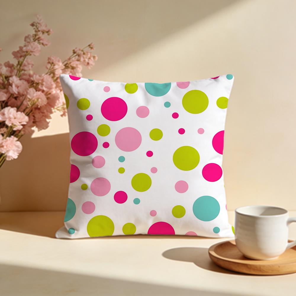Cheerful Polka Dot Cushion Cover Soft Pillow Cases for Home Bedroom Living Room Sofa