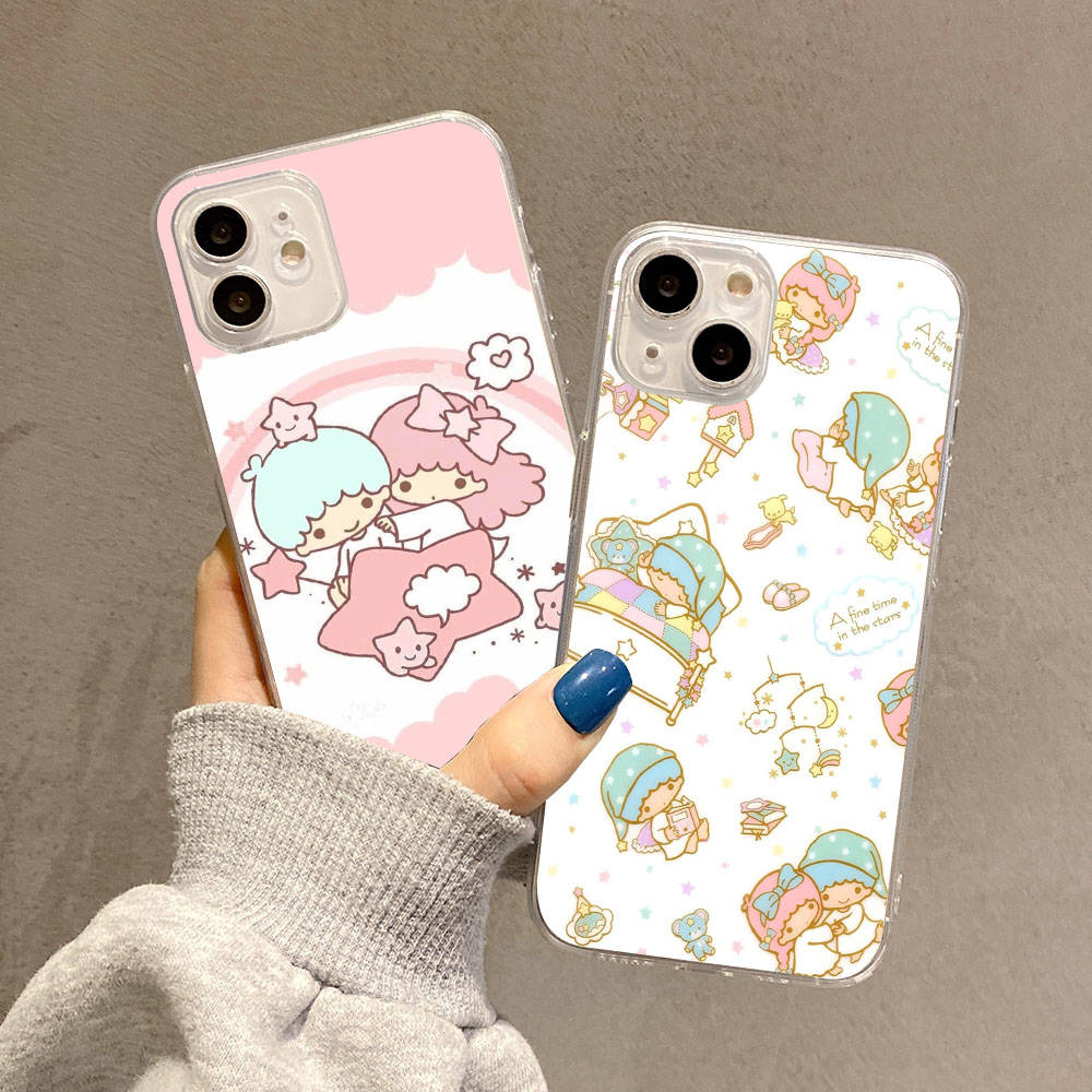 Case for Samsung A04 A14 A23 A34 A54 M23 M33 M52 M53 Realme 10 9 C30S C35 C55 VIVO Y02S Y21 Y51 X80 Pro Transparent Cover LI16 Little Twin Stars