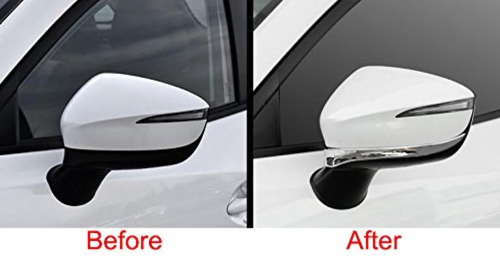 Kryty zrcátek RUIQ pro Mazda řady DK chromované CX-3 (Dolní)