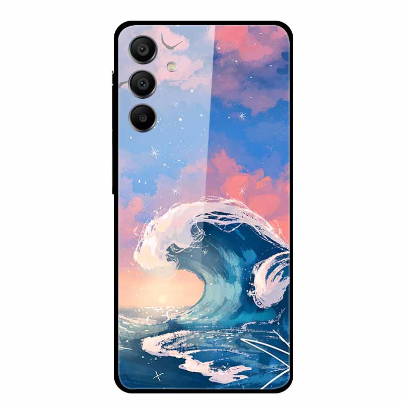 For Samsung A16 5G Case Back Hard New Cover for Samsung Galaxy A 16 SM-A166B Tempered Glass Case Funda Cool Designed Girls Capa