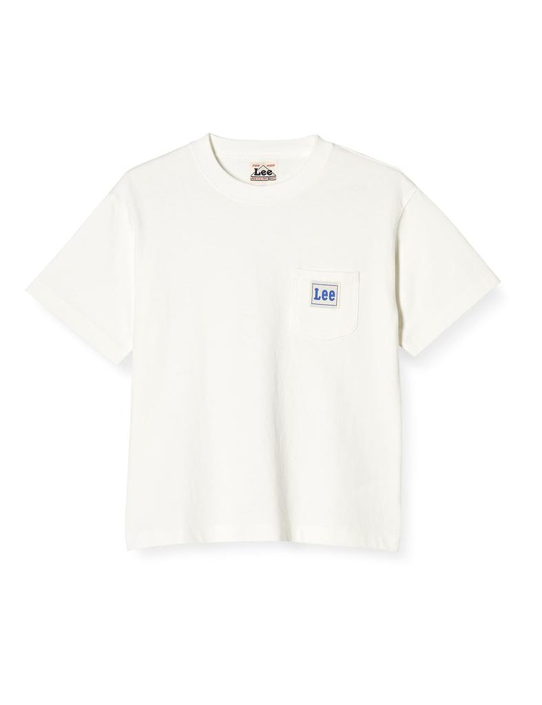 Lee Official Collaboration Side Print Size 110 T-Shirt, Kids, LK5073-318, White,