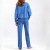 Fashionable High-neck Suit for Autumn and Winter In Solid Colors Is Versatile and Can Be Worn with A Two-piece Knitted Top and Casual Pants