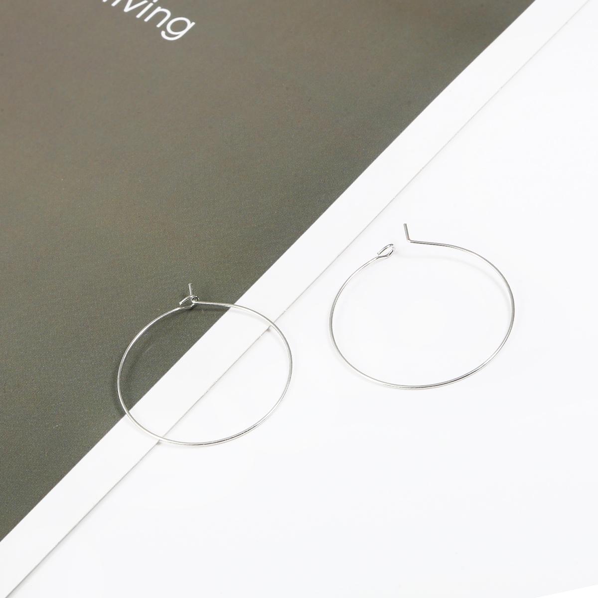 

50 шт. серьги-кольца круглые подвески 20-35 мм для бисера серьги ювелирные изделия серьги «сделай сам» 35mm 50pcs