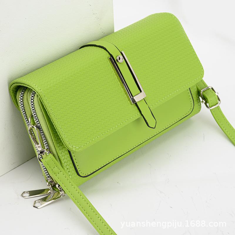 New Color-Block Women Bag - Retro Zipper Crossbody Phone Purse Fashion Versatile Shoulder Bag for Daily Chic Style