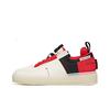 Leder Rutschfest Stoßdämpfend Low-Top Sneaker Herren Sneaker Rot Weiß 912048020-3