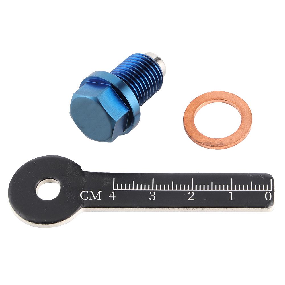 

M12 x 1.25 Magnetic Oil Drain Plug Bolt with Ruler Anodized Aluminum Fit for Lexus