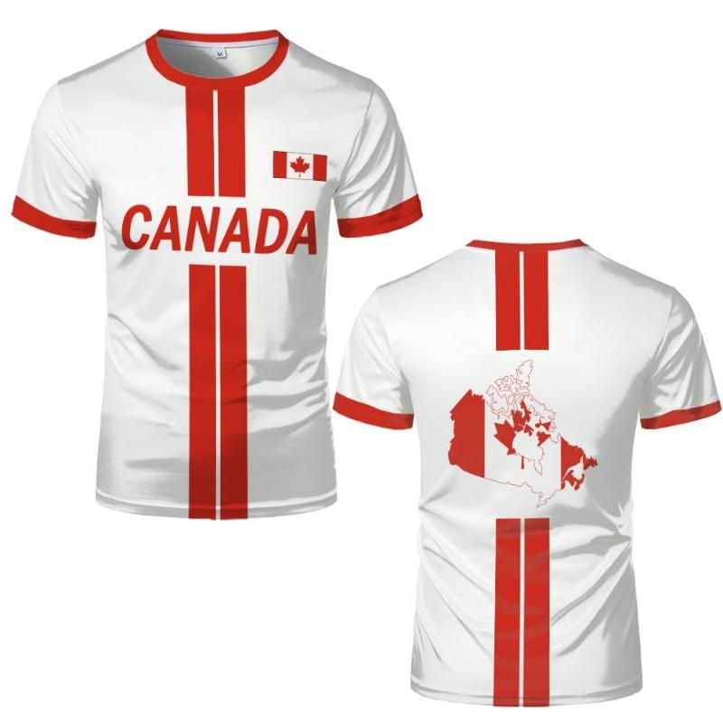 Canada Vlag Bedrukte Volwassen Voetbalshirt Ademend Buiten Sport Training T-shirt Ademend Casual Top