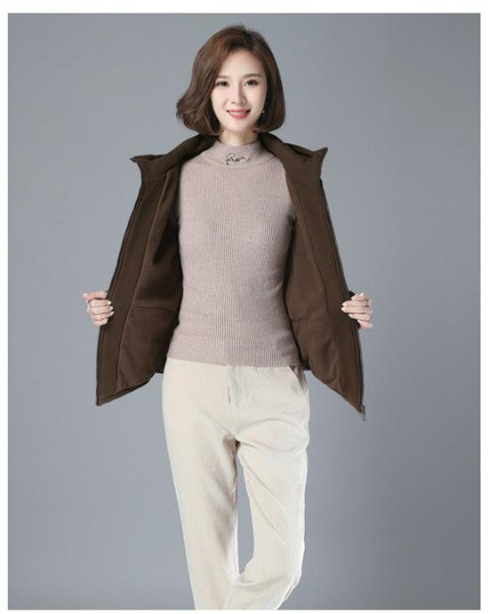 Women's Winter Fleece-Lined Cotton Coat – Mother's Style, Thickened Outerwear for Middle-Aged and Elderly, New Autumn/Winter Down Cotton Jacket