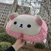 Rilakkuma Plush Toy Stuffed Brown Bear Pillow Cartoon Back Cushion Cuddly Plushies Children's Room Decoration Gifts Girl Peluche