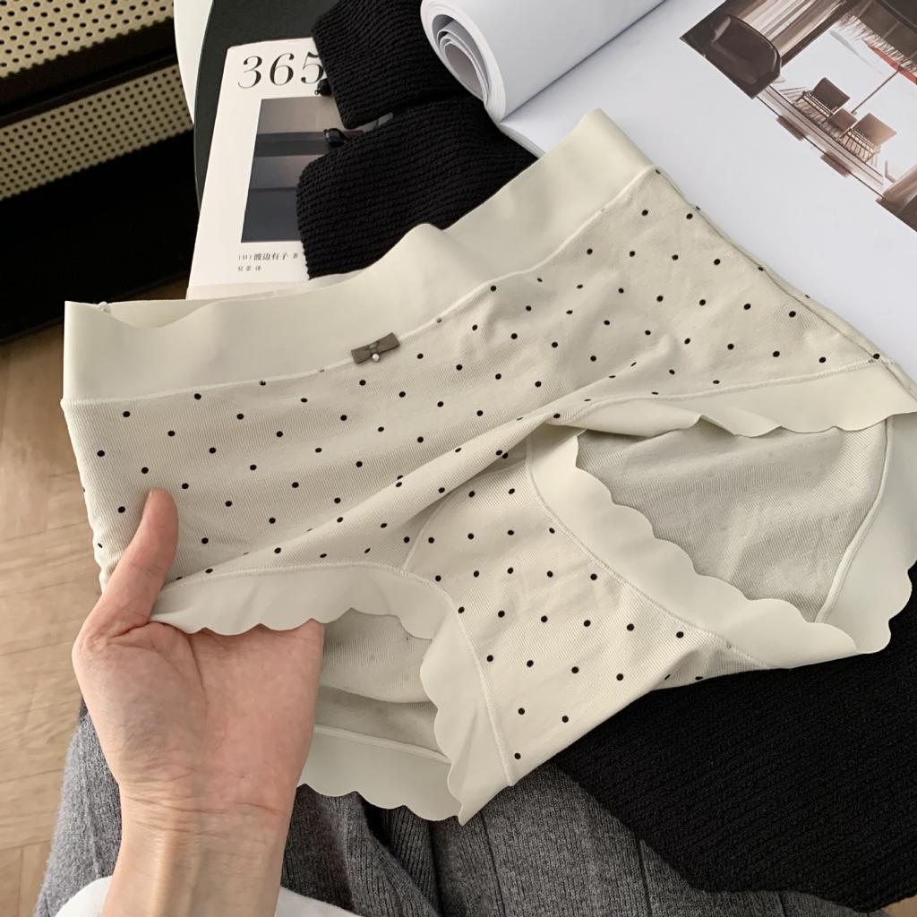 Ladies Summer Lovely Polka Dot High Spring Breathable Crotch Waist Triangle Briefs