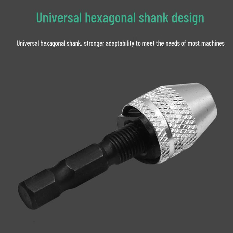 Three-Jaw Mini Drill Collet Set with Adjustable Clamping & Extension Rod