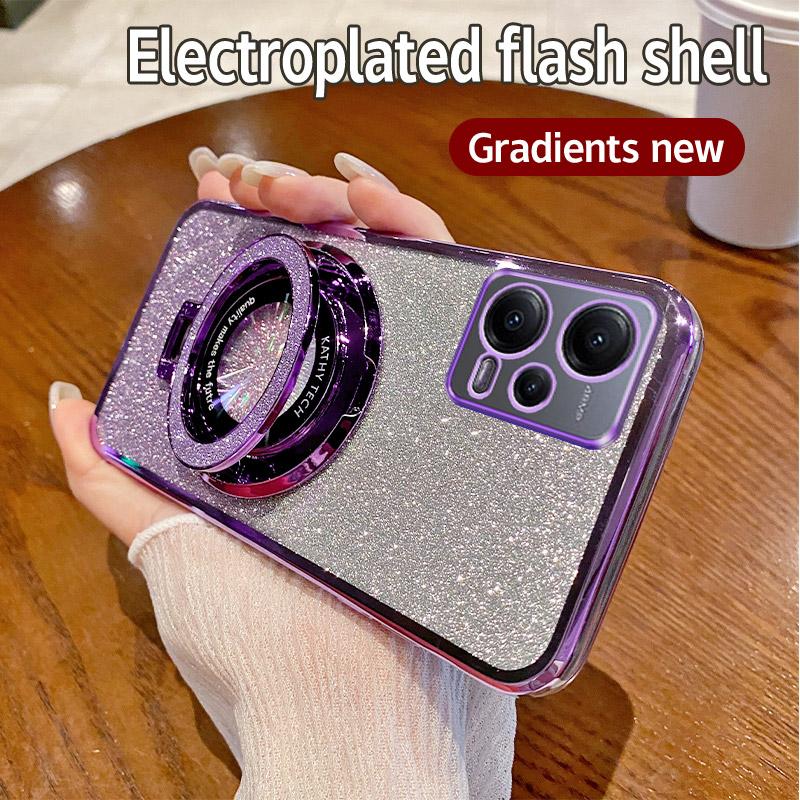 Brokatowe Etui na Telefon z Uchwytem Pierścieniowym Dla Oppo A3 A5 A5X Reno 14 13 FS 12 11 10 Pro 9 8 7 6 5 Lite 4Z 5Z 6Z 7Z 8Z 14F 13F 12F 11F Cover