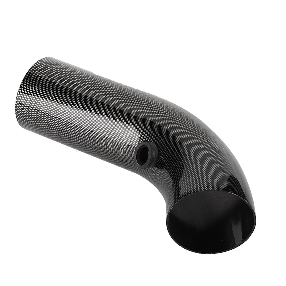 Universal Car 75mm Inlet Carbon Fiber Look Steel Cold Air Intake Pipe Accessory