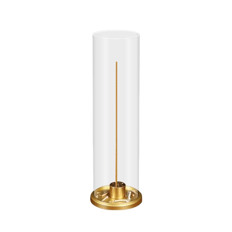 Modern Brass Incense Holder Anti-Ash Flying Incense Holder with Removable Acrylic Ash Catcher for Home Decor Yoga Meditation 7