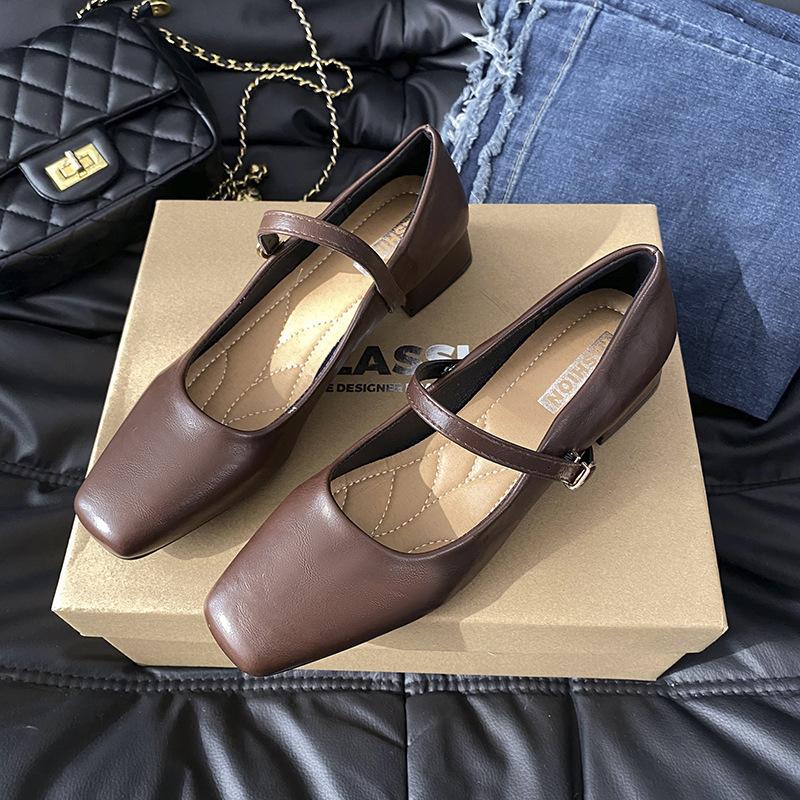 Mary Jane shoes women's spring and autumn new temperament thick heel women's single shoes