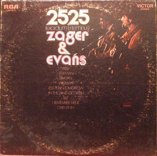 

Виниловая пластинка ZAGER EVANS 2525 Exordium Terminus LSP4214 RCA Victor 1969 Канада Рок Б/у