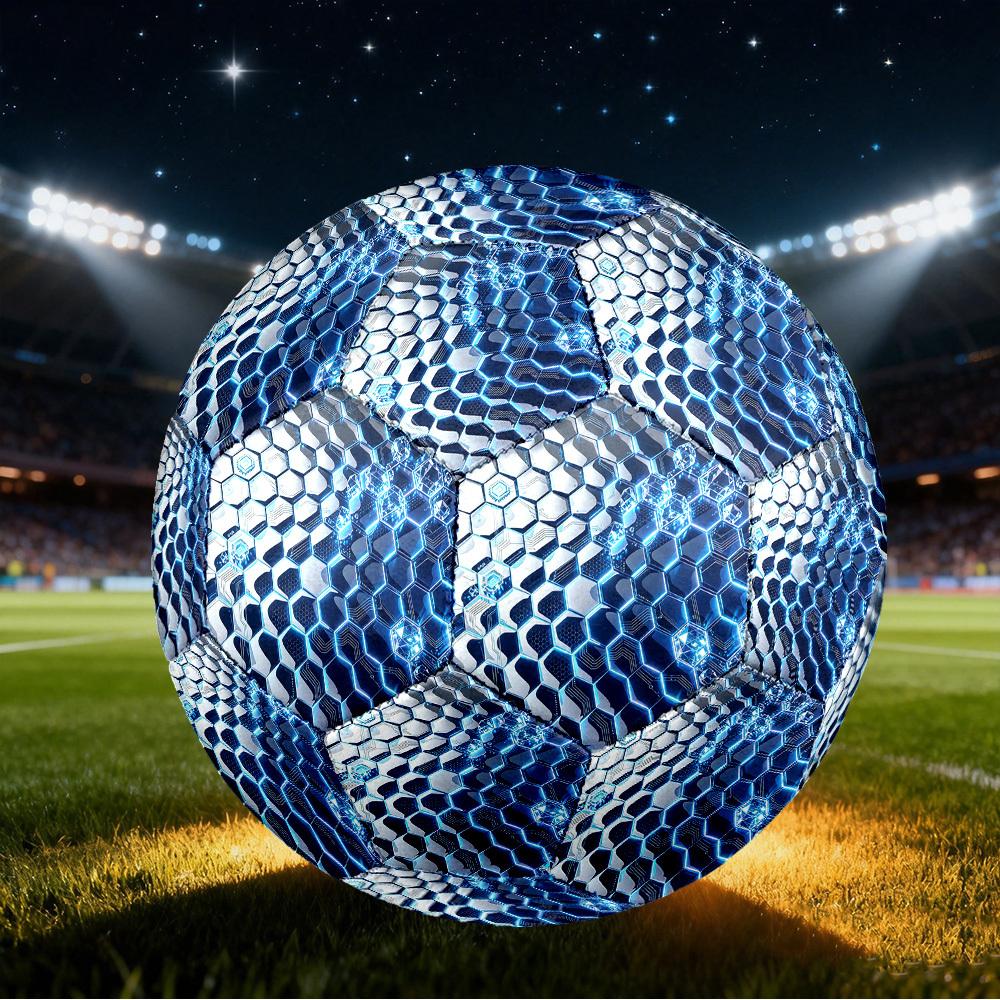 1pc Hexagonal Future Size 5 Soccer Ball Professional Match Training Football Indoor &Outdoor Sports Ball Lightweight Durable c6515