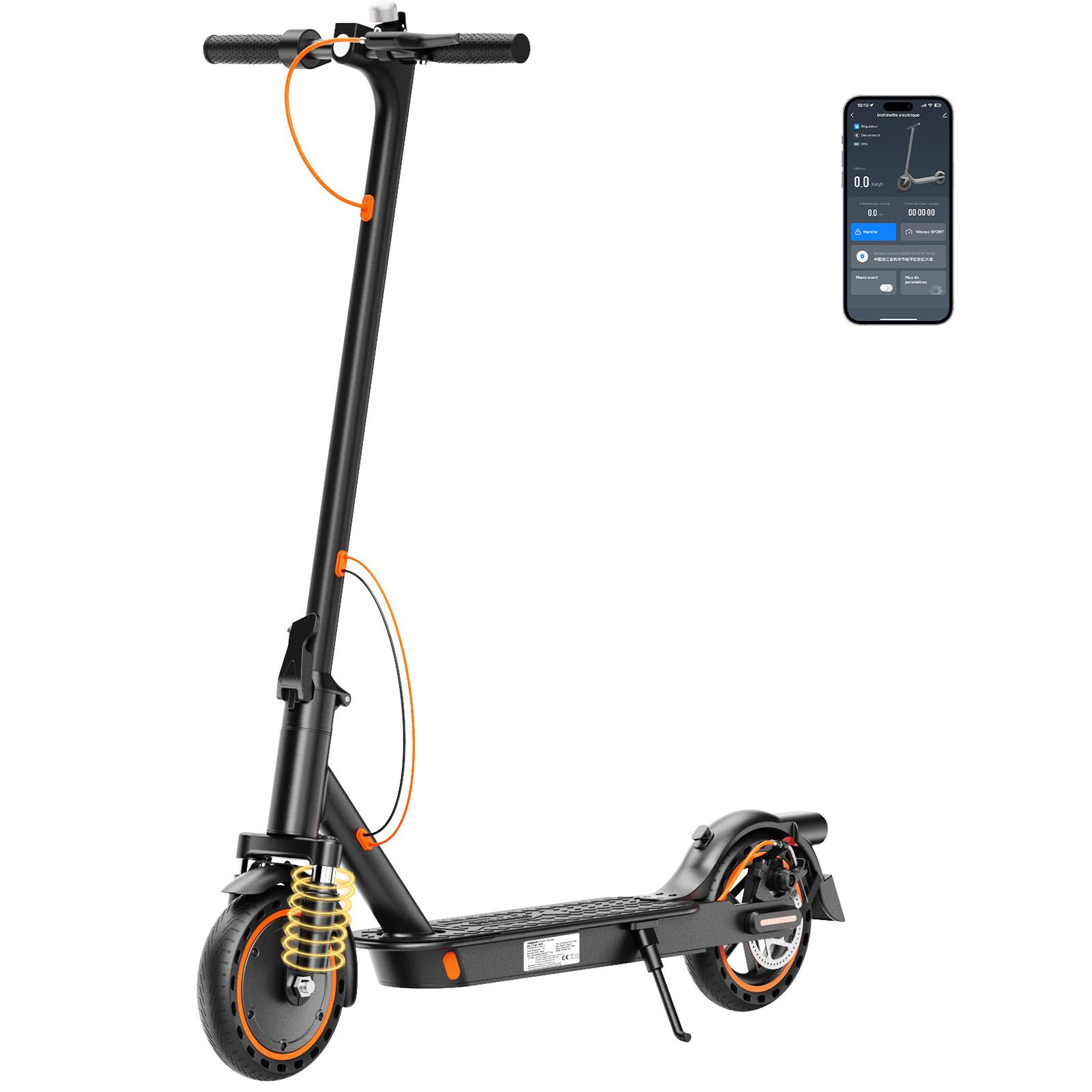 TODIMART T6 Adult Scooter, 350W Motor, 25KM/H, 35KM Range, 36V 7.8Ah Battery, Foldable, Anti-theft, Shock-Absorbing, Honeycomb Tires, 120KG Load.