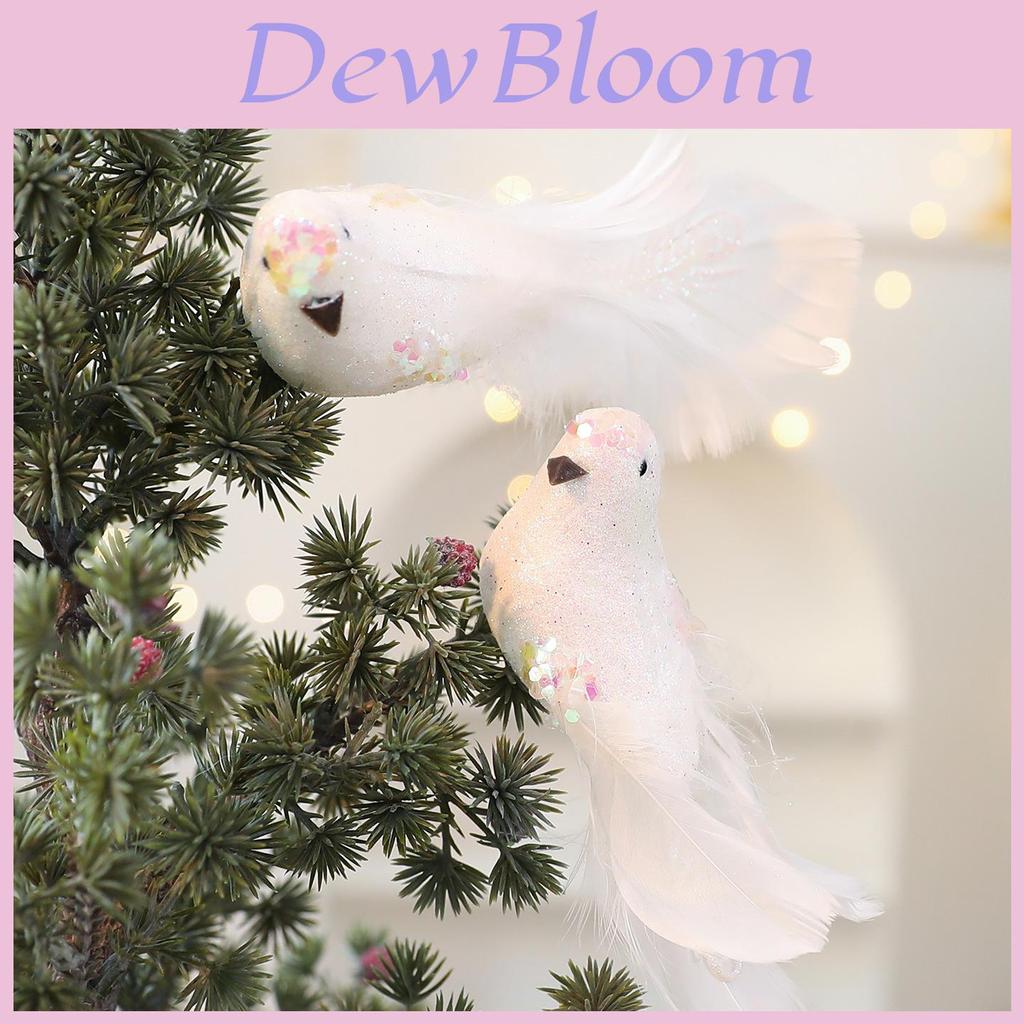 Festive Christmas Decor Foam Bird Figures With Elegant European Style For Home Holiday Decor