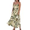 Women's Casual Tie-Dye Floral Print Sleeveless Pocket Dress