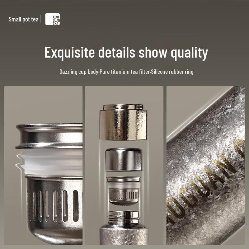 Portable Titanium Tea Infuser Thermos Mug