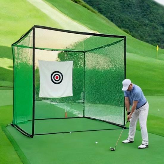 57" x 59" Golfmålduk for Netterstatning Slagtrening Mål med Stropp for Innendørs Utendørs Golftrening