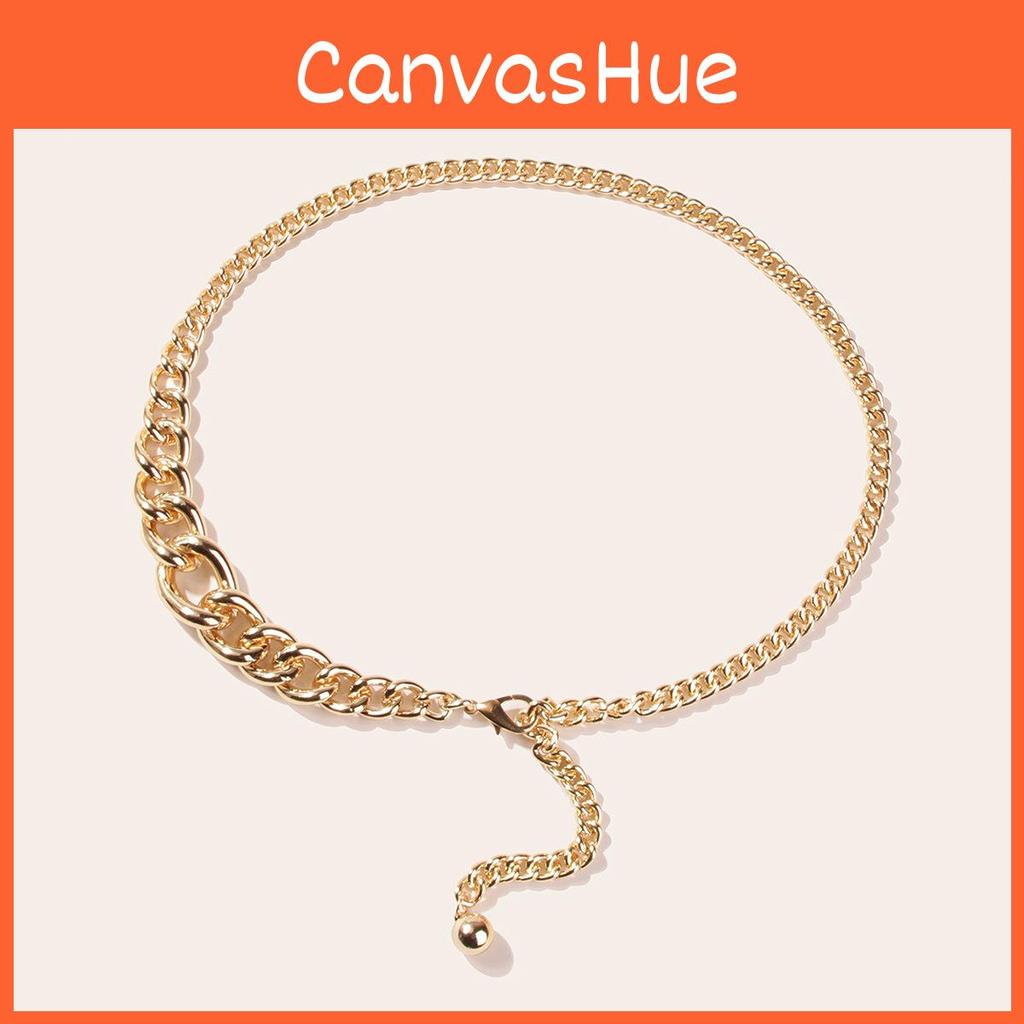 Aluminum Chain Waist Accessory For Women With Stylish Irregular Metal Links