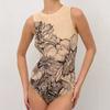 Source Manufacturer Swimsuit Women's Hot-selling Multi-color Mesh Sunscreen One-piece Swimsuit Fresh and Sexy Long-sleeved Sunscreen Swimsuit