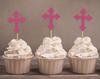 Darling Souvenir| Christening Baptism Cupcake Toppers| Dessert Decorations - Pack Of