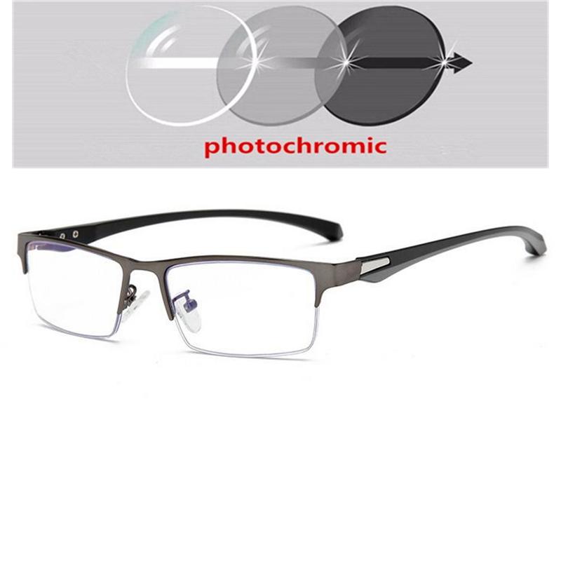 Blue Light Blocking Semi-Rimless Nearsighted Glasses Metal TR90 Prescription Eyewear 0 -0.5 -0.75 -1.0 Computer Glasses