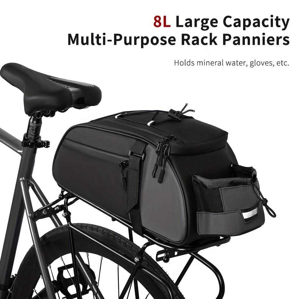 Waterproof and Wear-resistant Bicycle Rear Seat Bag, Ensuring Smooth Travels