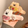 Snowy Bear Plush Hair Clip for Women - Large Duckbill Clip for Autumn/Winter