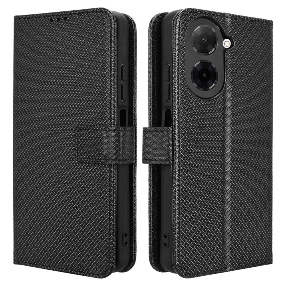 For Xiaomi Redmi A5 4G (171.7mm)/Poco C71 4G Case PU Leather Diamond Texture Wallet Phone Cover