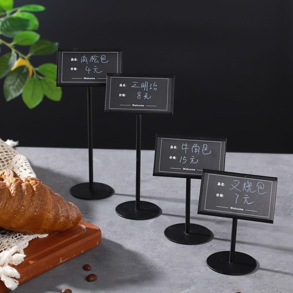 Sleek Menu Card Holder Stainless Steel Place Card Holder Photo Clip Display Rack  Office