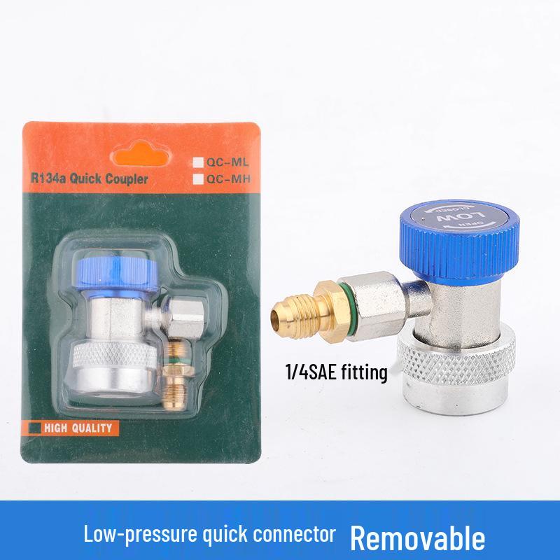 Adjustable R134a Refrigerant Quick Coupler for Car A/C - High/Low Pressure Charging Tool